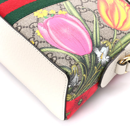 Gucci GG Supreme Monogram Flora Web GG Small Ophidia Dome Shoulder Bag White 11 of 12