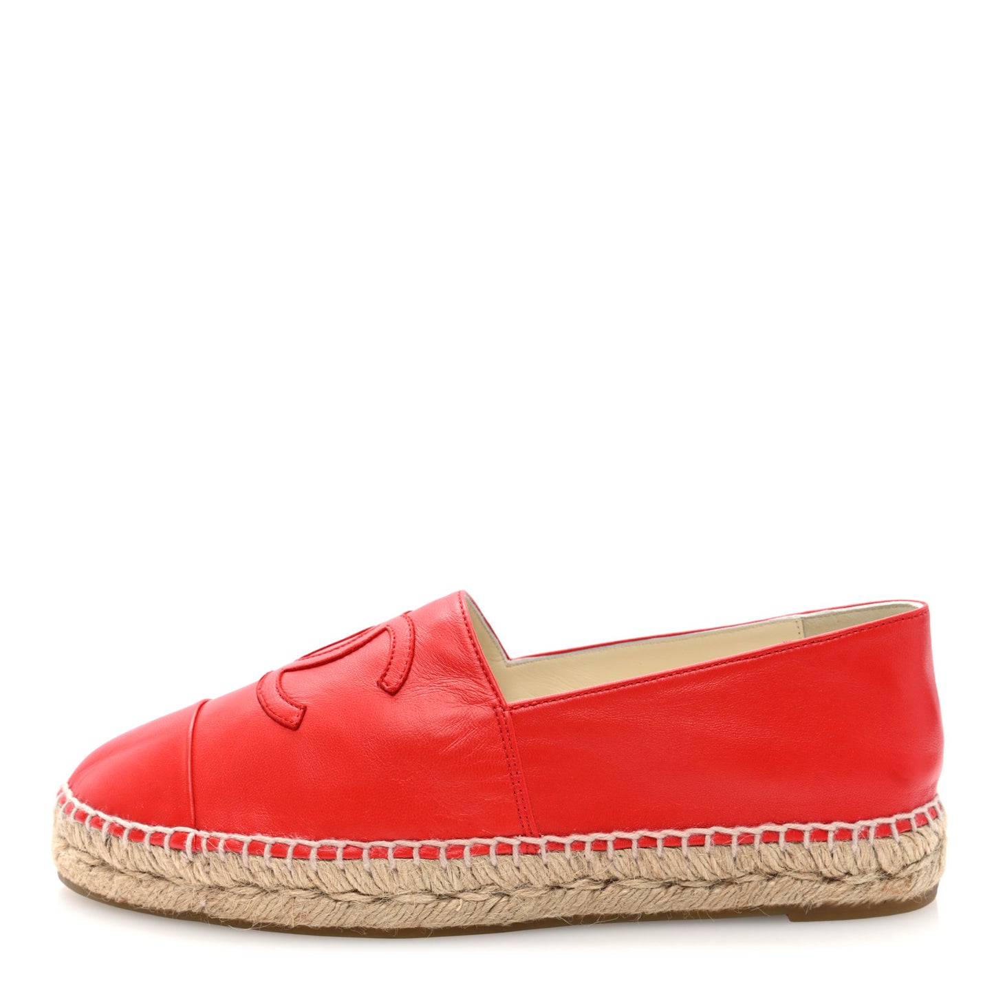 Lambskin CC Espadrilles 40 Red