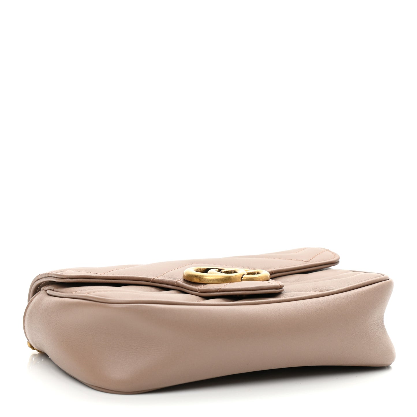 Calfskin Matelasse Super Mini GG Marmont Shoulder Bag Porcelain Rose