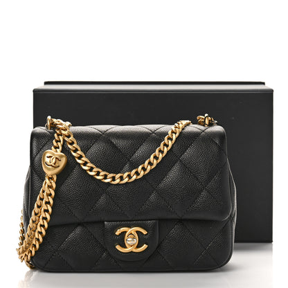 Chanel Caviar Quilted Mini Sweetheart Flap Black 10 of 10