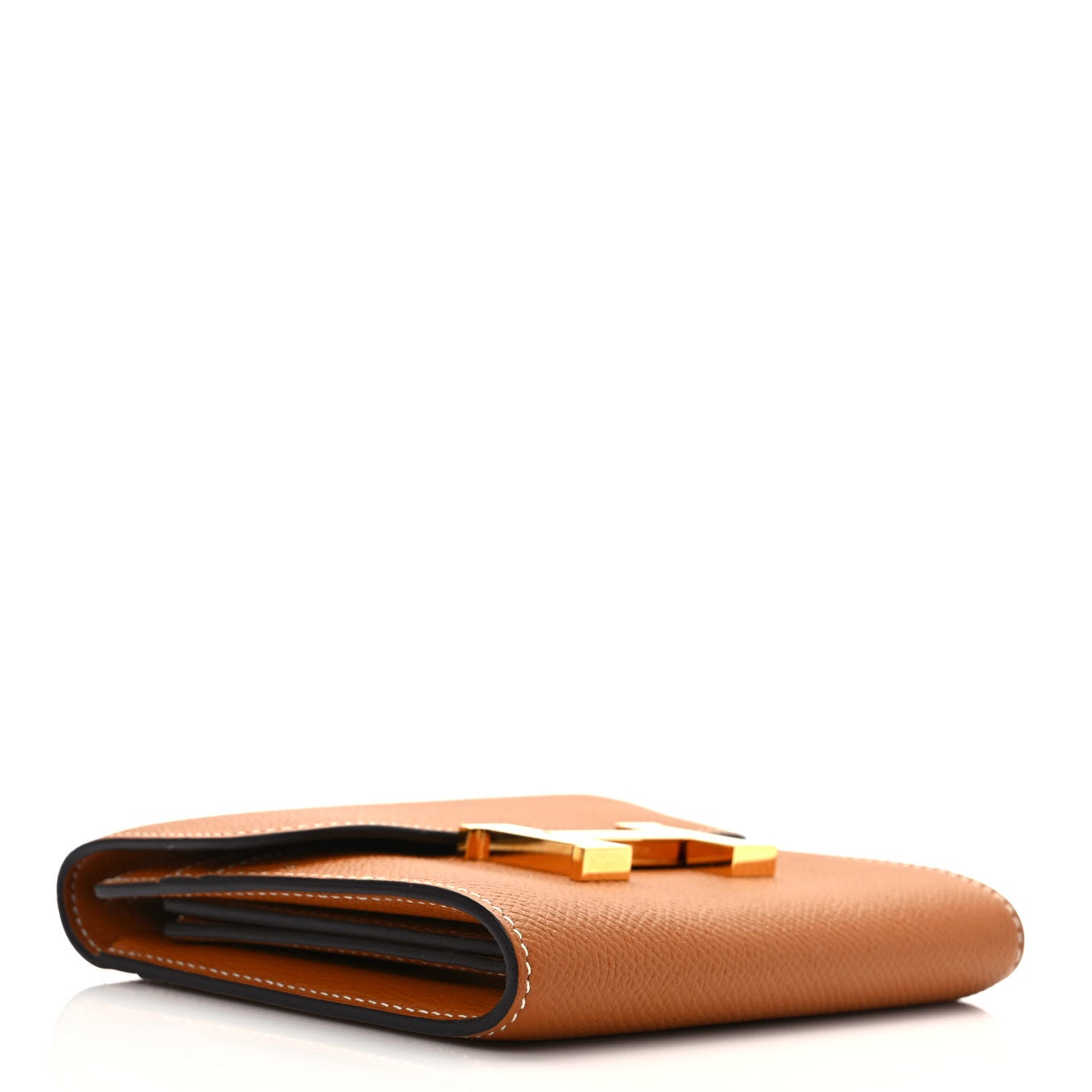 Hermes Epsom Constance Compact Passant Wallet Gold 4 of 7