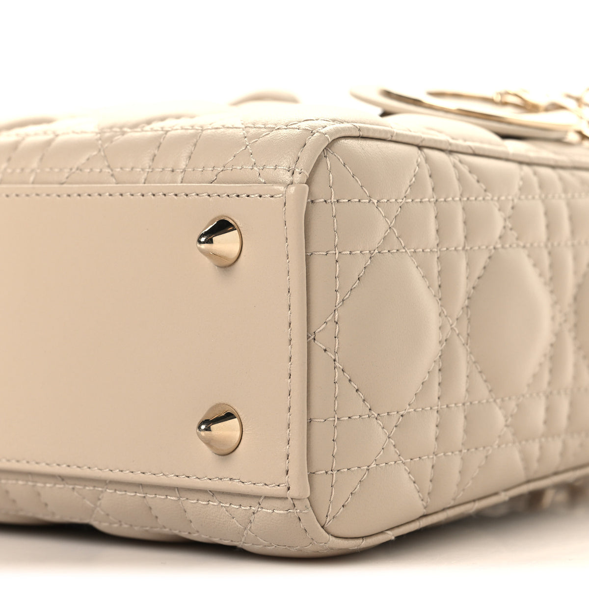 Lambskin Cannage Small Lady Dior Beige