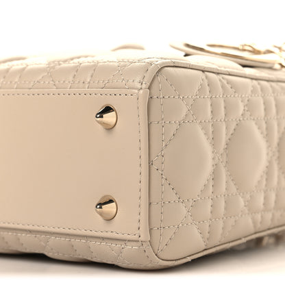 Christian Dior Lambskin Cannage Small Lady Dior Beige 10 of 10