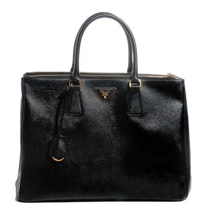 Prada Saffiano Lux Large Double Zip Tote Nero Black 1 of 10