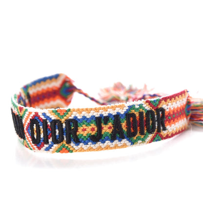 Christian Dior Woven Cotton J'Adior Friendship Bracelet Set 8 of 10