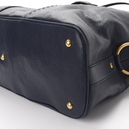 Saint Laurent Calfskin Oversized Muse Navy Blue 9 of 9