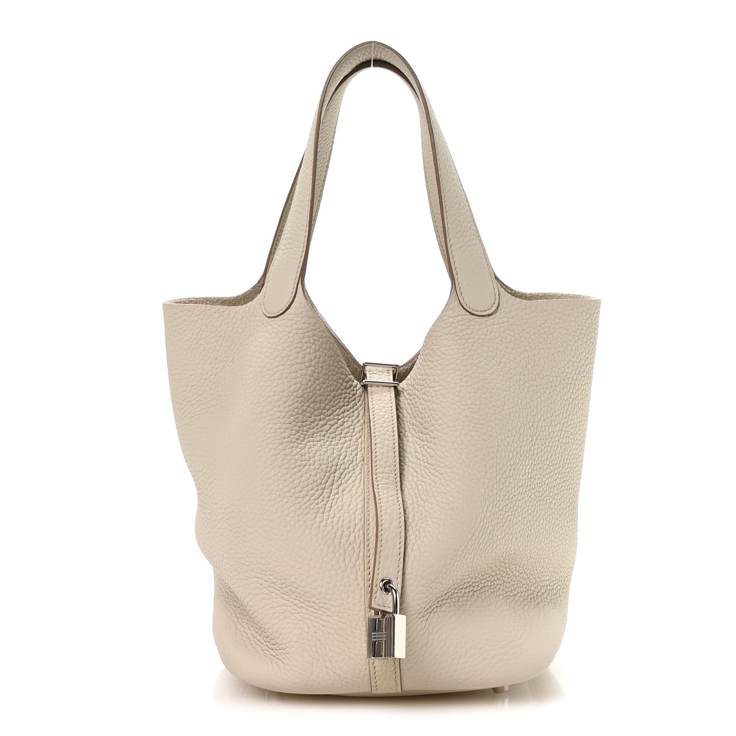 Hermes Taurillon Clemence Picotin Lock 22 MM Beton 1 of 12
