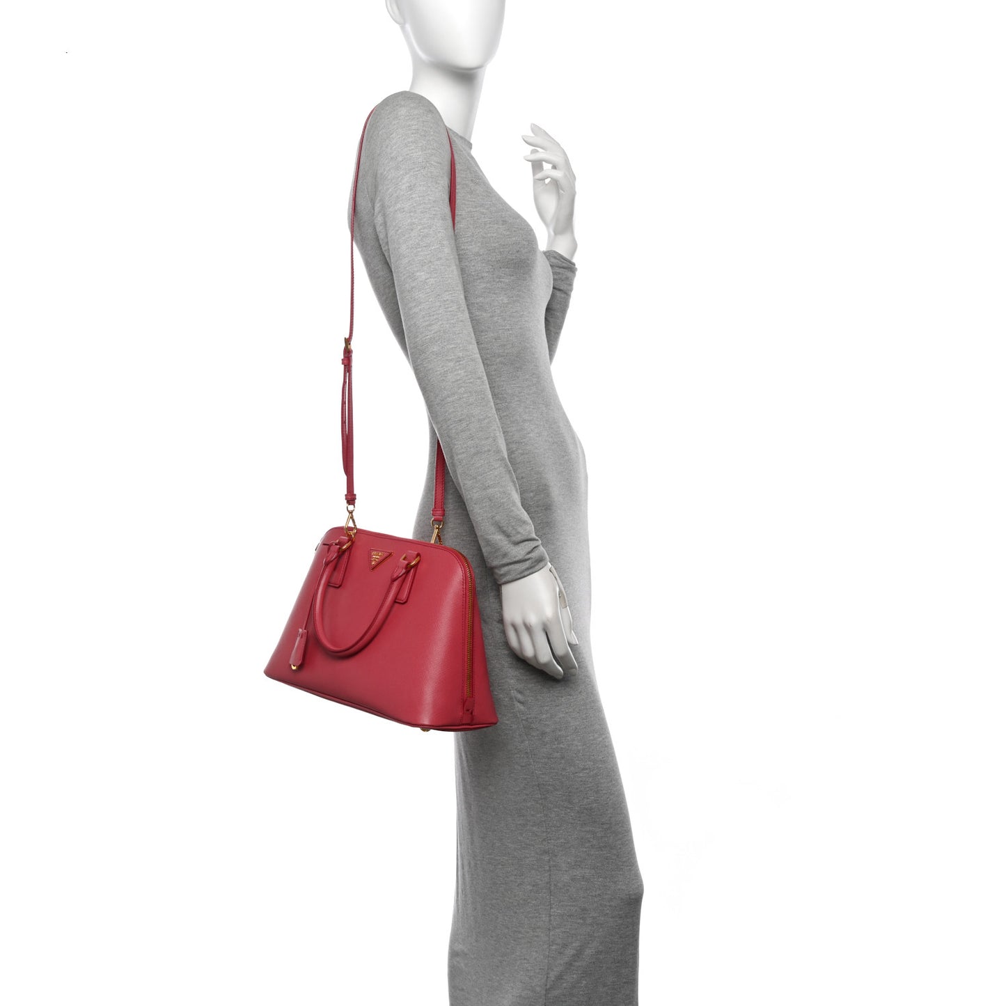Saffiano Lux Medium Promenade Tote Peonia