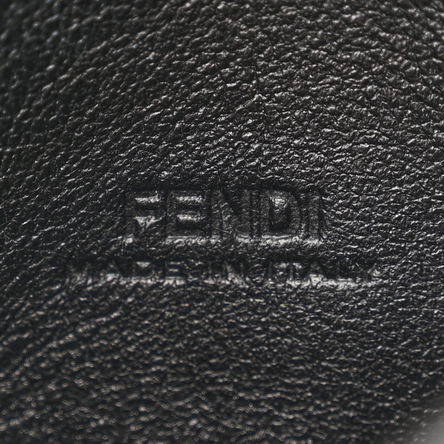 Nappa Matisse FF Embossed Nano Baguette Charm Black