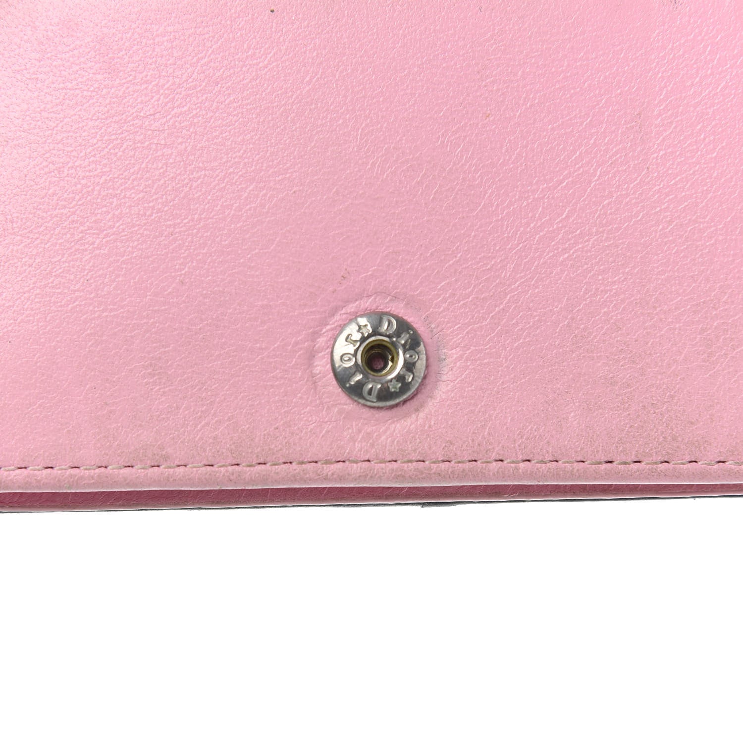 Christian Dior Lambskin Cannage Bi-Color Small Lady Dior Flap Card Holder Black Pink 10 of 10