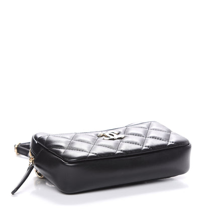 Chanel Lambskin Quilted Waist Bag Black 6 of 14