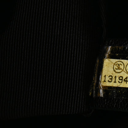 Chanel Striped Canvas Logo Tote Black 7 of 10