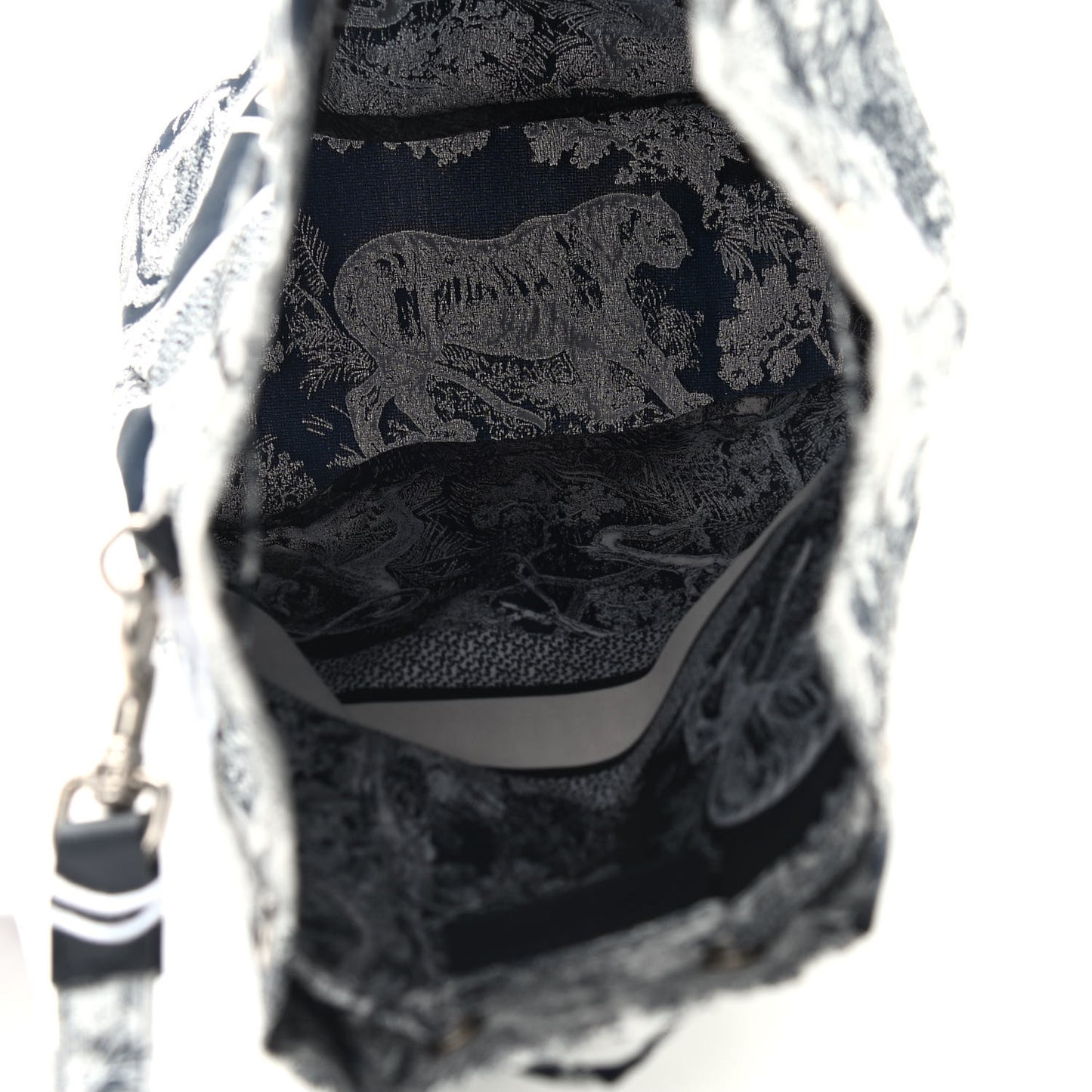 Technical Fabric Embroidered Toile De Jouy Sauvage DiorTravel Pouch Blue