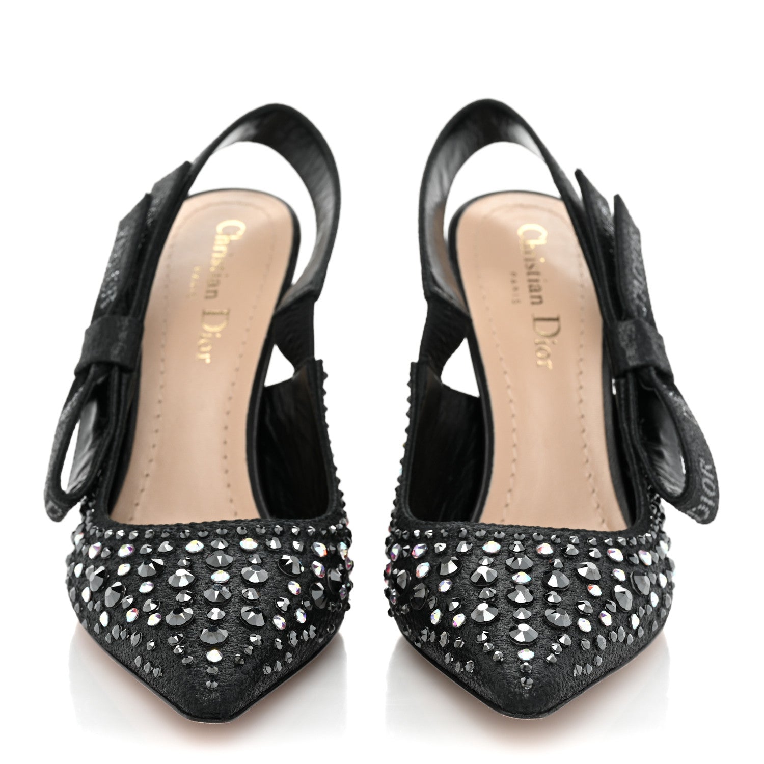 Christian Dior Fabric Crystal Ribbon Studded J'Adior