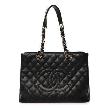 Chanel Caviar Quilted Grand Shopping Tote GST Black 1 of 12