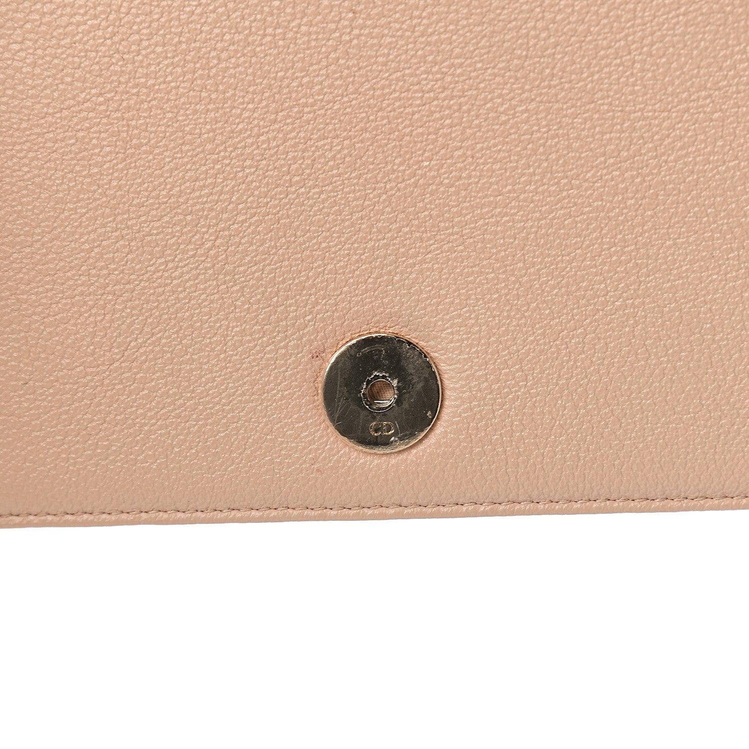 Christian Dior Grained Calfskin Diorama Wallet on Chain Pouch Nude 7 of 13