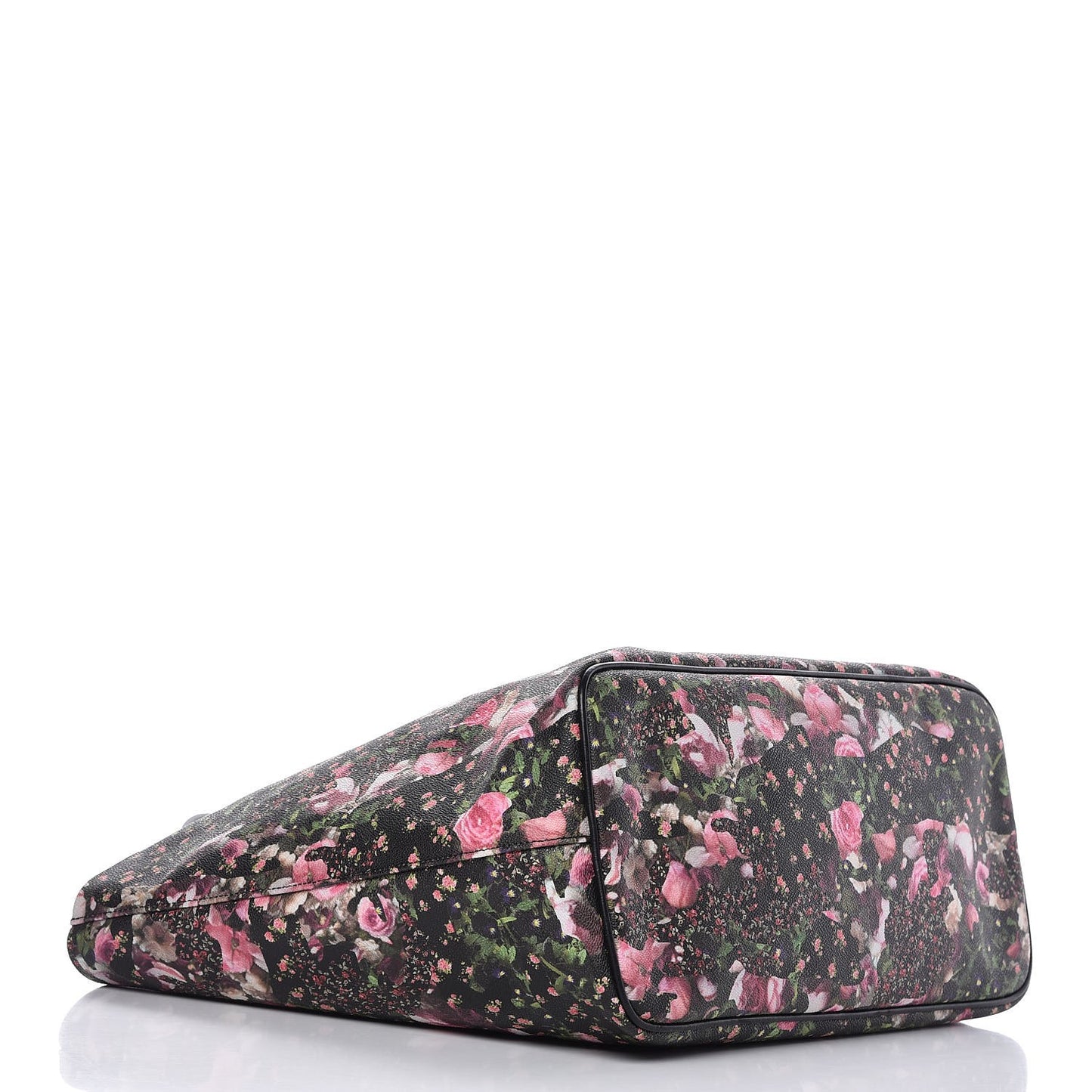 Coated Canvas Roses Camouflage Print Large Antigona Tote Black
