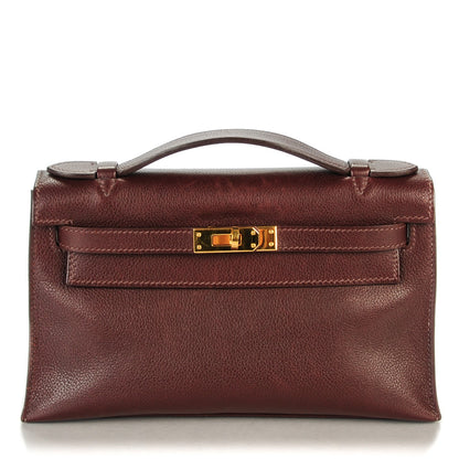 Hermes Evergrain Kelly Pochette Clutch Havane 1 of 19