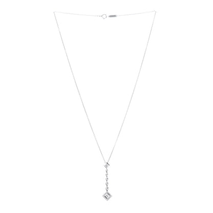 Tiffany Platinum Diamond Grace Drop Pendant Necklace 3 of 6
