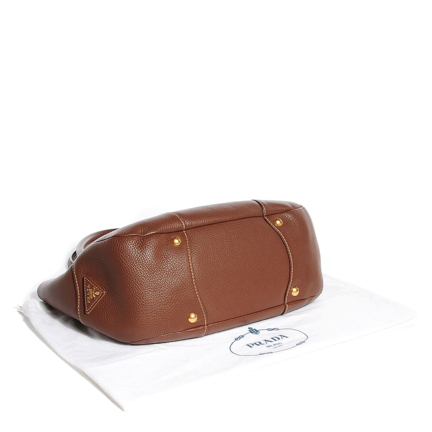 Vitello Daino Pushlock Tote Tobacco