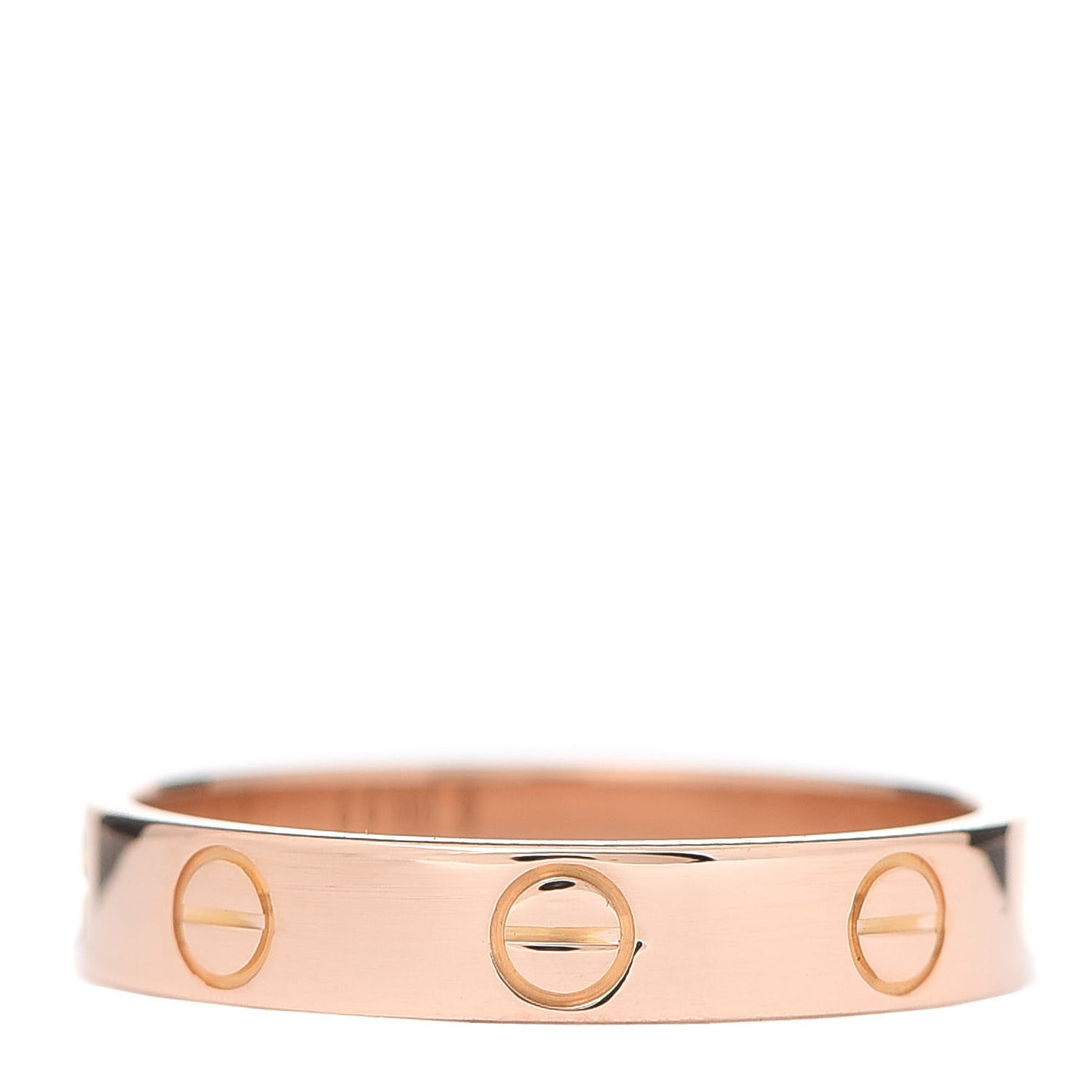 18K Pink Gold 3.5mm LOVE Wedding Band Ring 53 6.25