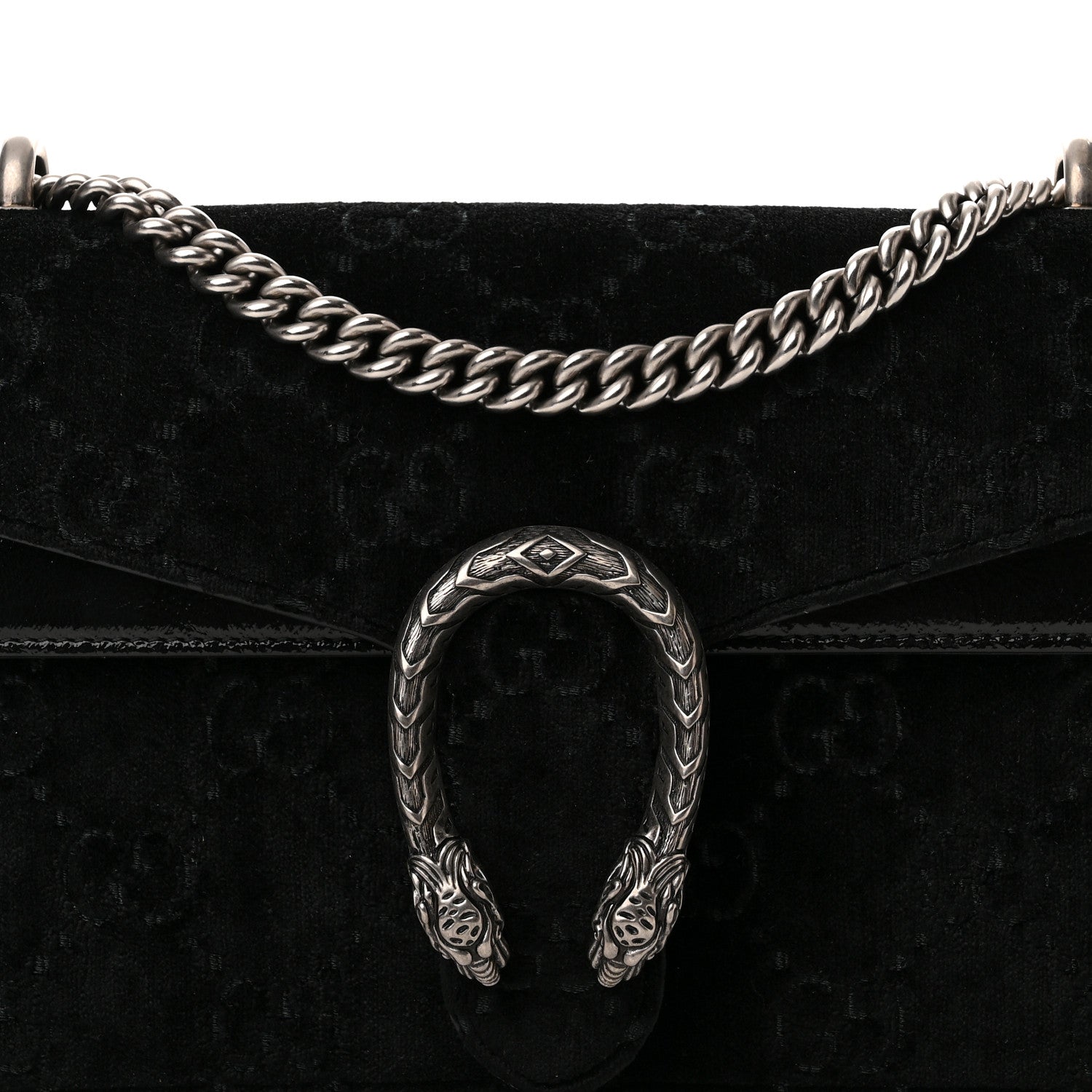 Gucci Velvet GG Monogram Small Dionysus Shoulder Bag Black 8 of 10