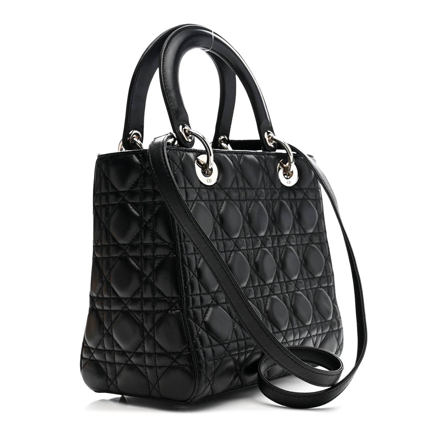 Lambskin Cannage Medium Lady Dior Black