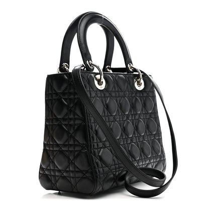 Christian Dior Lambskin Cannage Medium Lady Dior Black 4 of 25