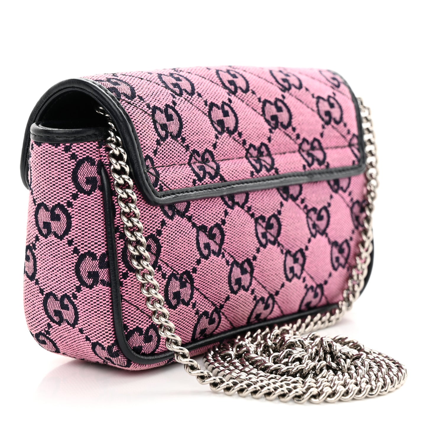 Monogram Multicolor Matelasse Diagonal Floral Embroidered Super Mini GG Marmont Shoulder Bag Pink Blue Ivory Green Lilac