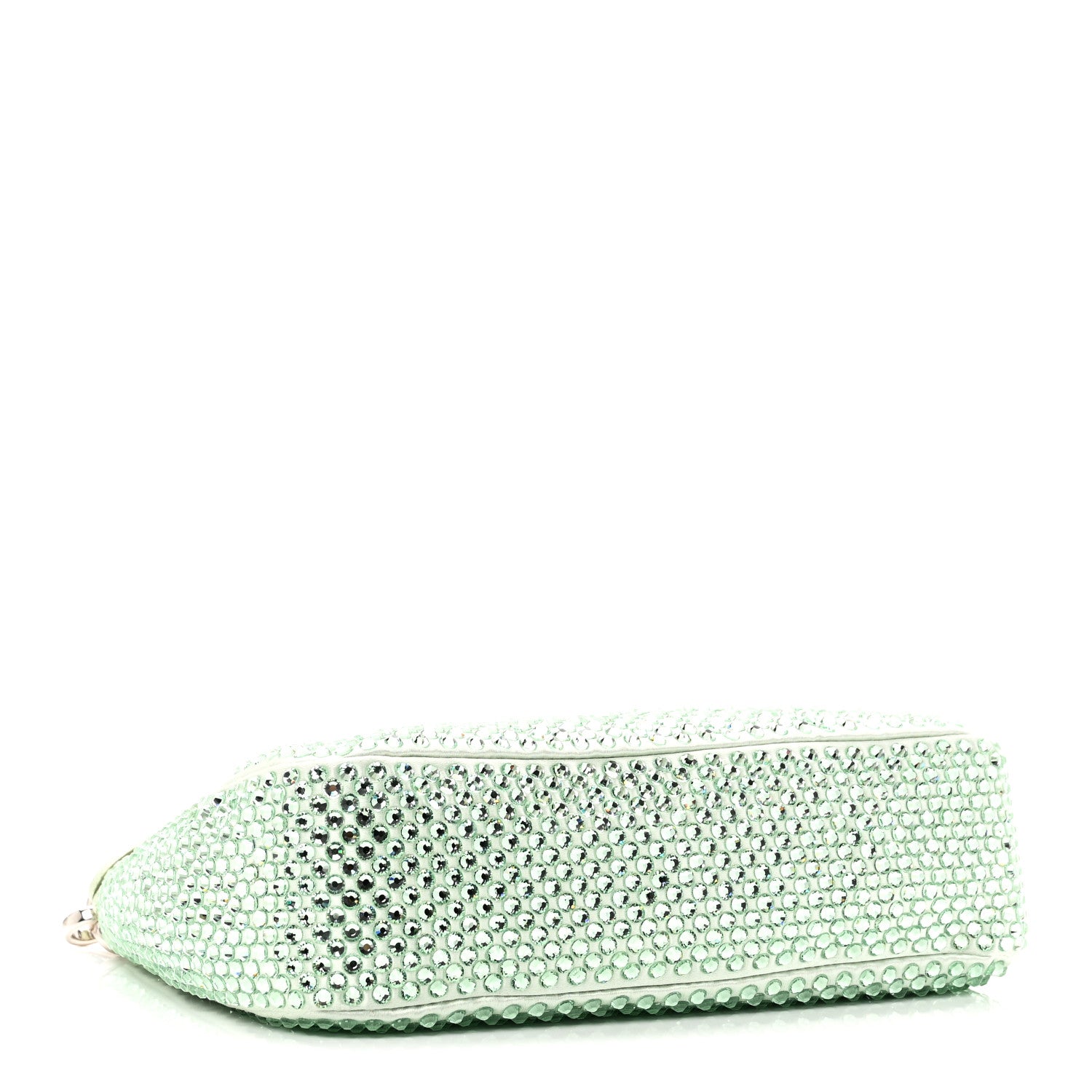 Prada Satin Crystal Re-Edition 2005 Shoulder Bag Acqua 4 of 9