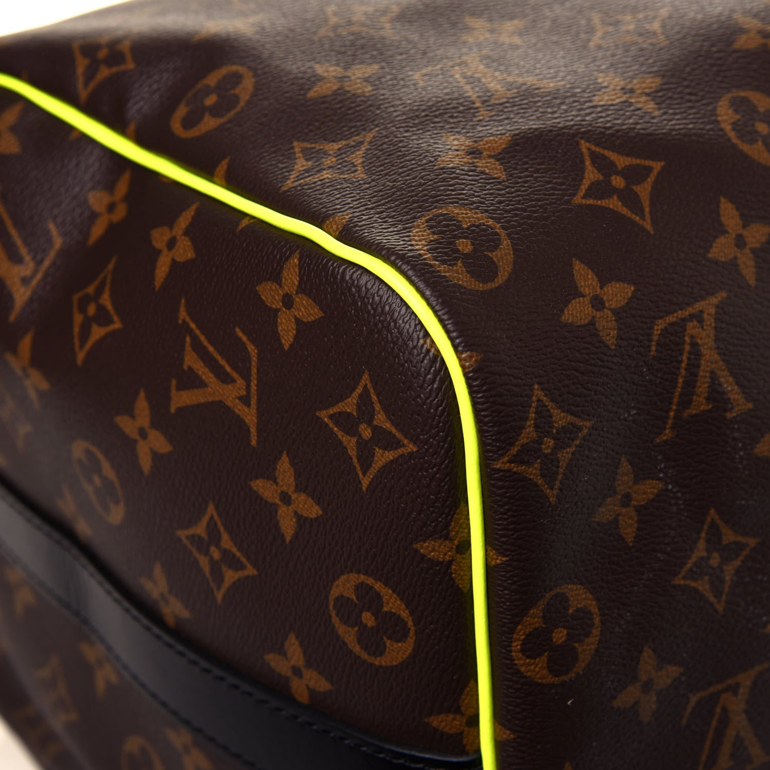 Louis Vuitton Monogram Macassar Keepall Bandouliere 50 Florescent Yellow 8 of 9