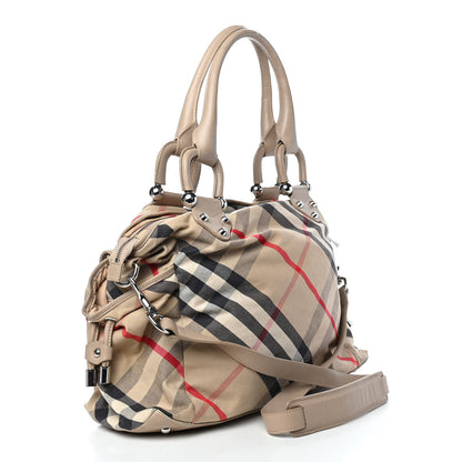 Burberry Nova Check Tote Diaper Bag Beige 2 of 7