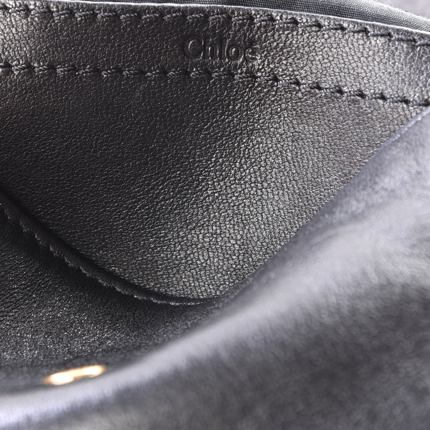 Chloe Grained Calfskin Crystal Mini Lily Crossbody Bag Black 10 of 11