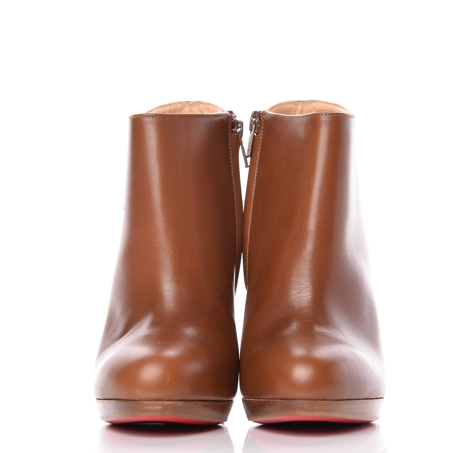 Christian Louboutin Calfskin Rock and Gold 120 Ankle Booties 37.5 Havana 3 of 20