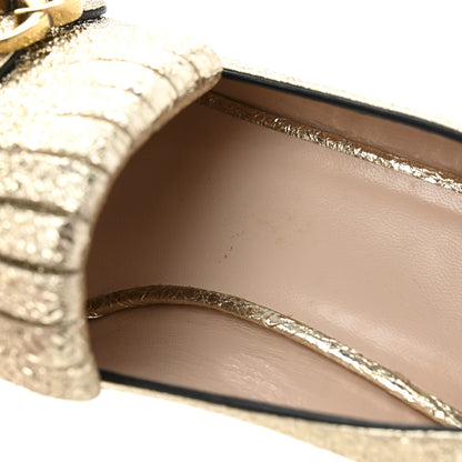 Gucci Galassia GG Marmont Fringe 50mm Loafer Pumps 39 Platino 10 of 12