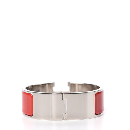 Hermes Enamel Wide Clic Clac H Bracelet PM Rouge Bandana 2 of 5