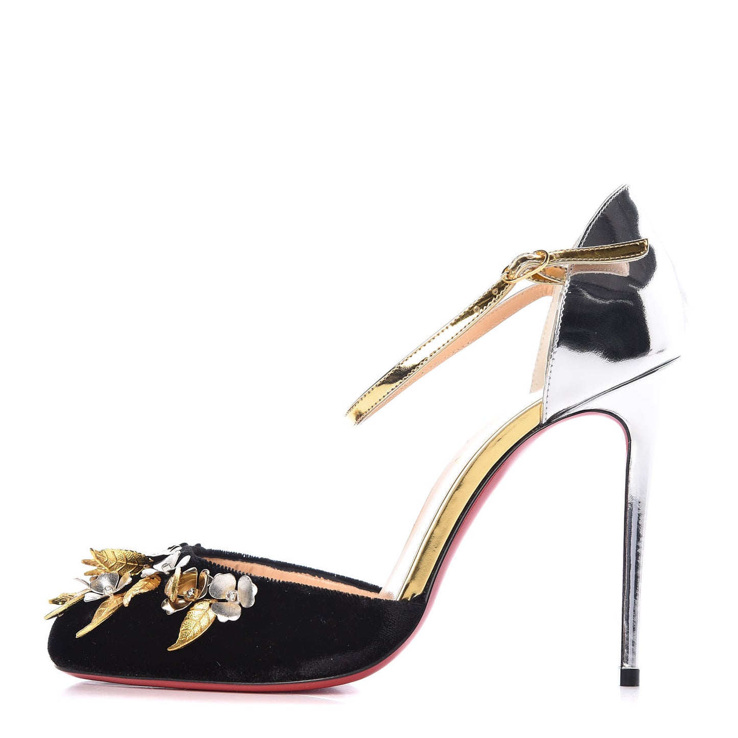 Velvet Specchio Galvafiori 100 Ankle Strap Pumps 36 Multicolor