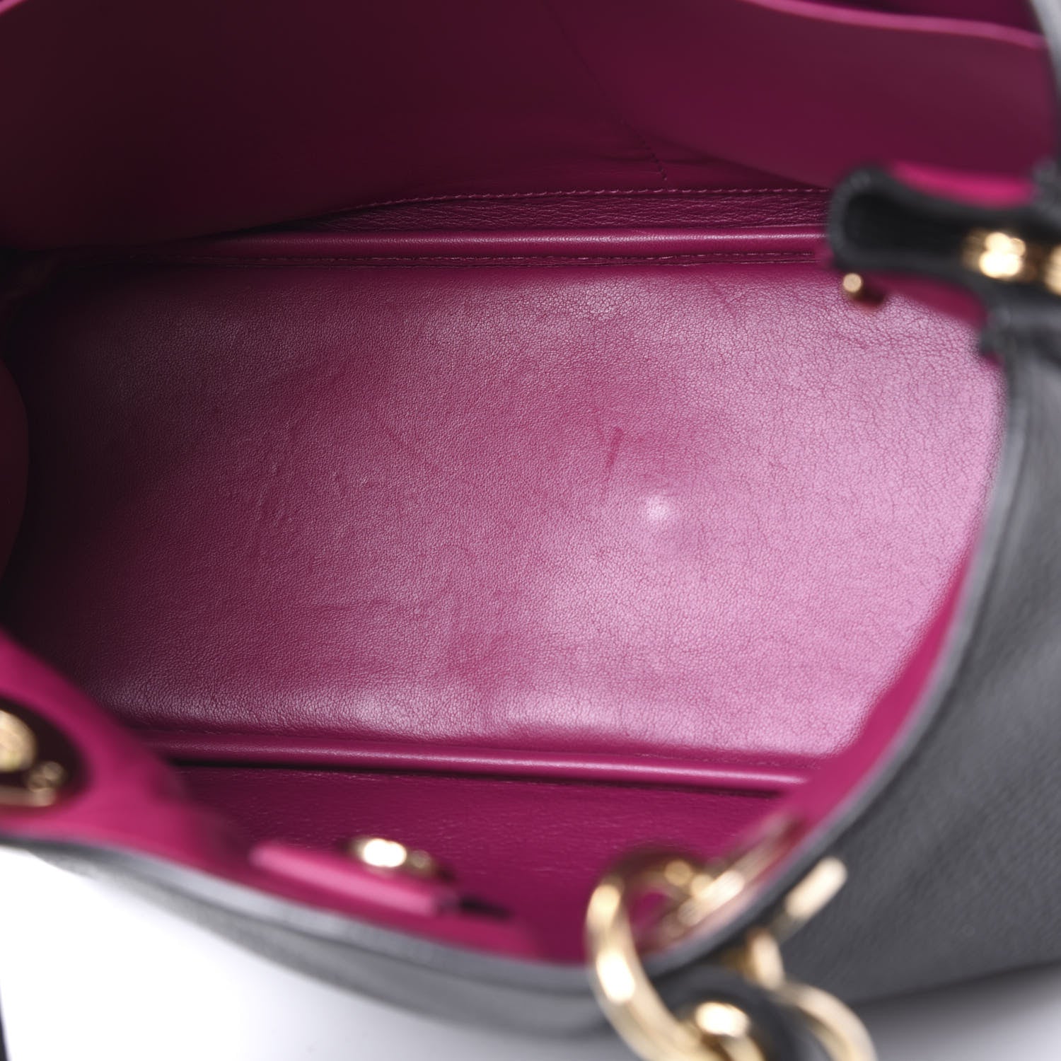 Christian Dior Bullcalf Medium Diorissimo Tote Black Rose Indien 4 of 11