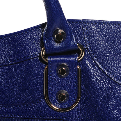 Balenciaga Chevre Gold Metallic Edge Hardware Velo Bleu Roi 7 of 14