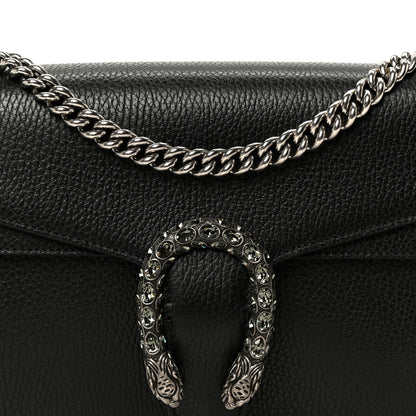 Gucci Pebbled Calfskin Small Dionysus Shoulder Bag Black 9 of 11