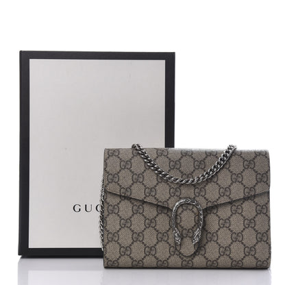Gucci GG Supreme Monogram Mini Dionysus Chain Wallet Beige Taupe 11 of 11