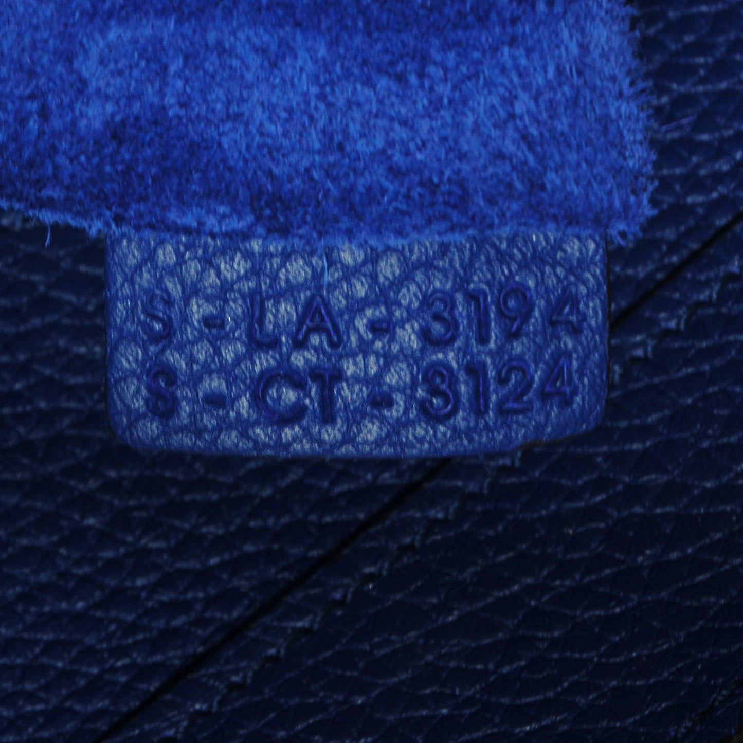 Drummed Calfskin Mini Luggage Indigo