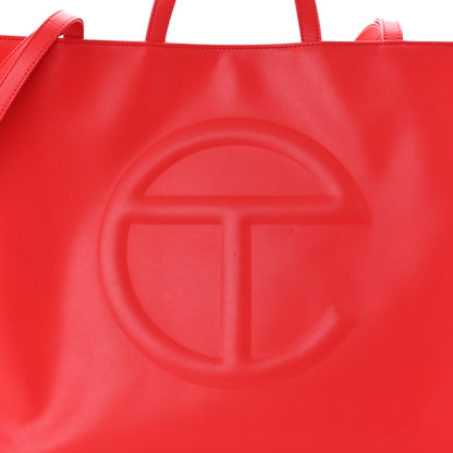 Telfar Vegan Leather Large Shopping Bag Red 8 of 12