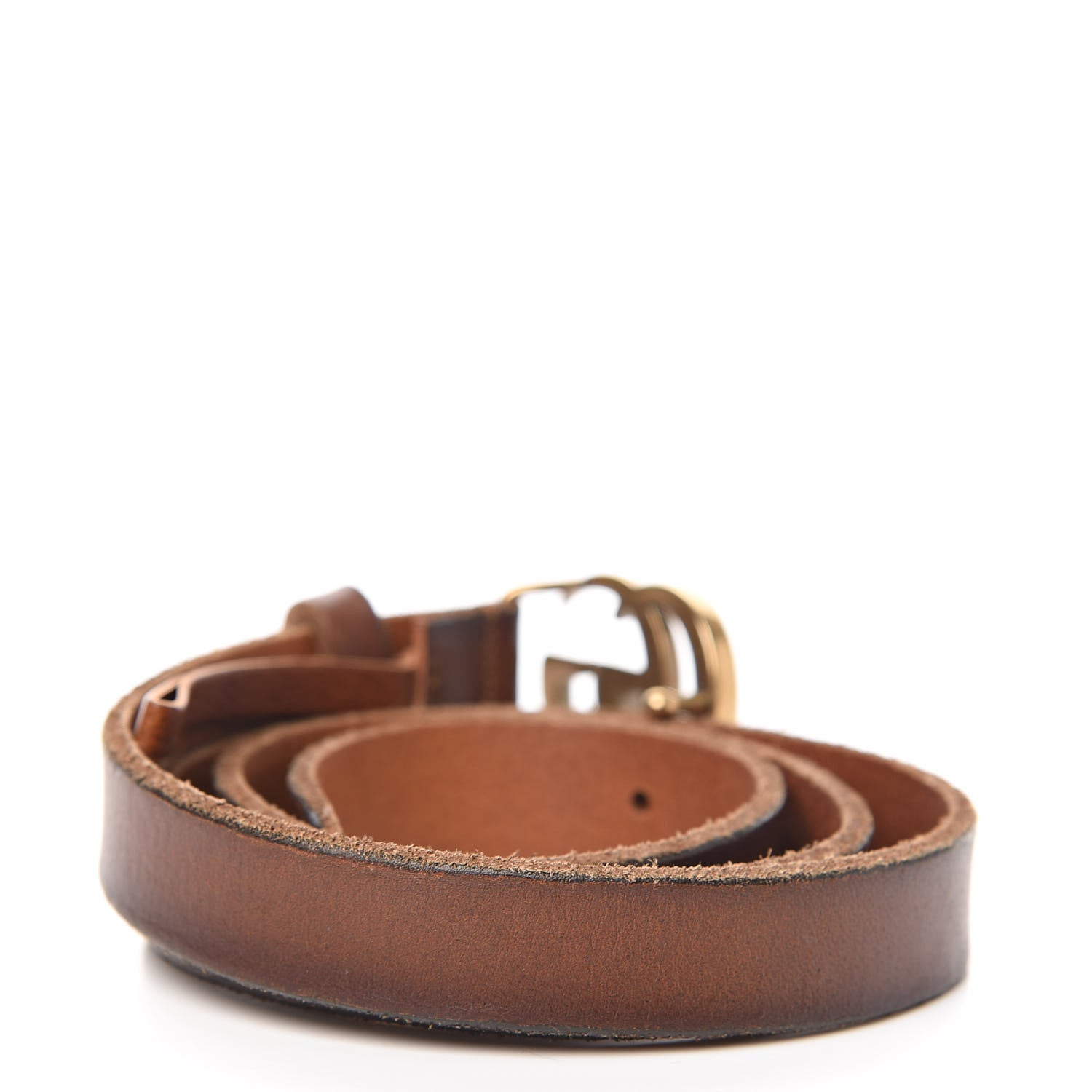 Gucci Faded Calfskin Double G 20mm Belt 80 32 Cuir 3 of 5
