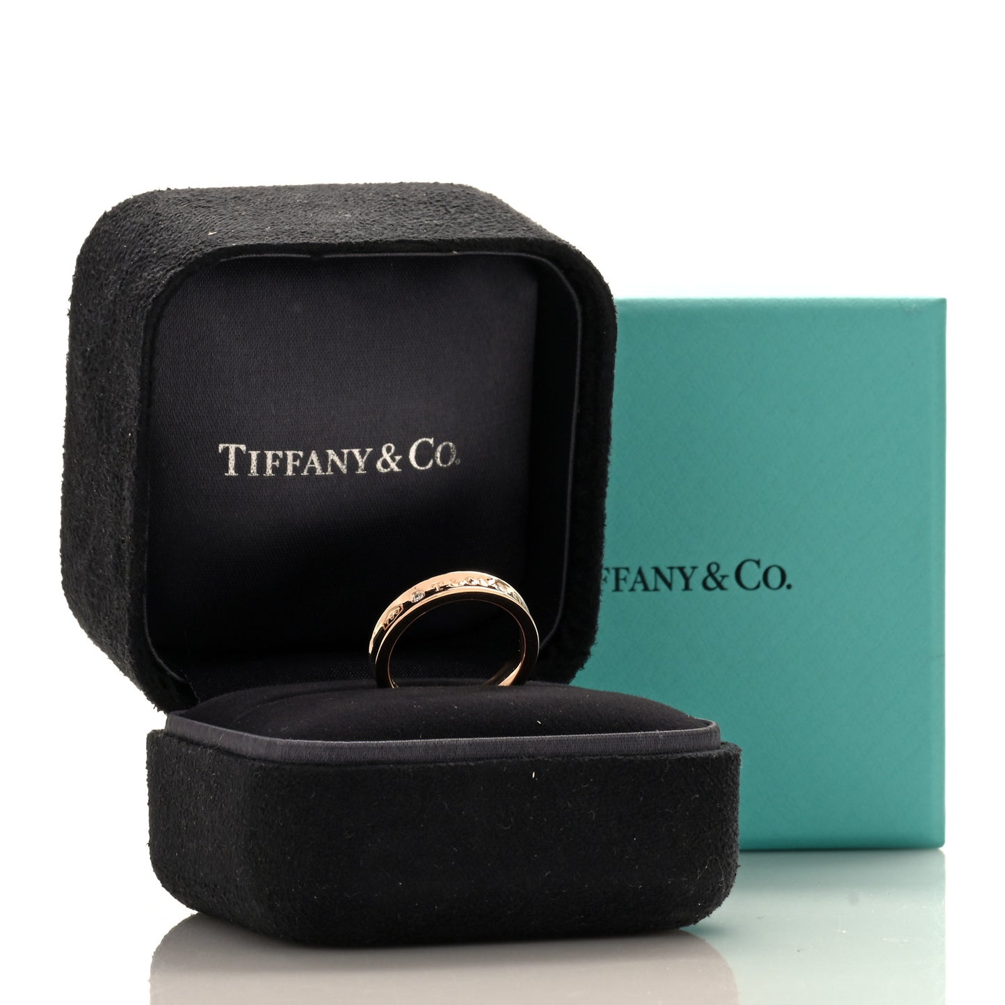 18K Rose Gold Diamond Narrow 1837 Ring 50 5.5