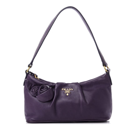 Prada Nappa Rosette Shoulder Bag Viola 1 of 8