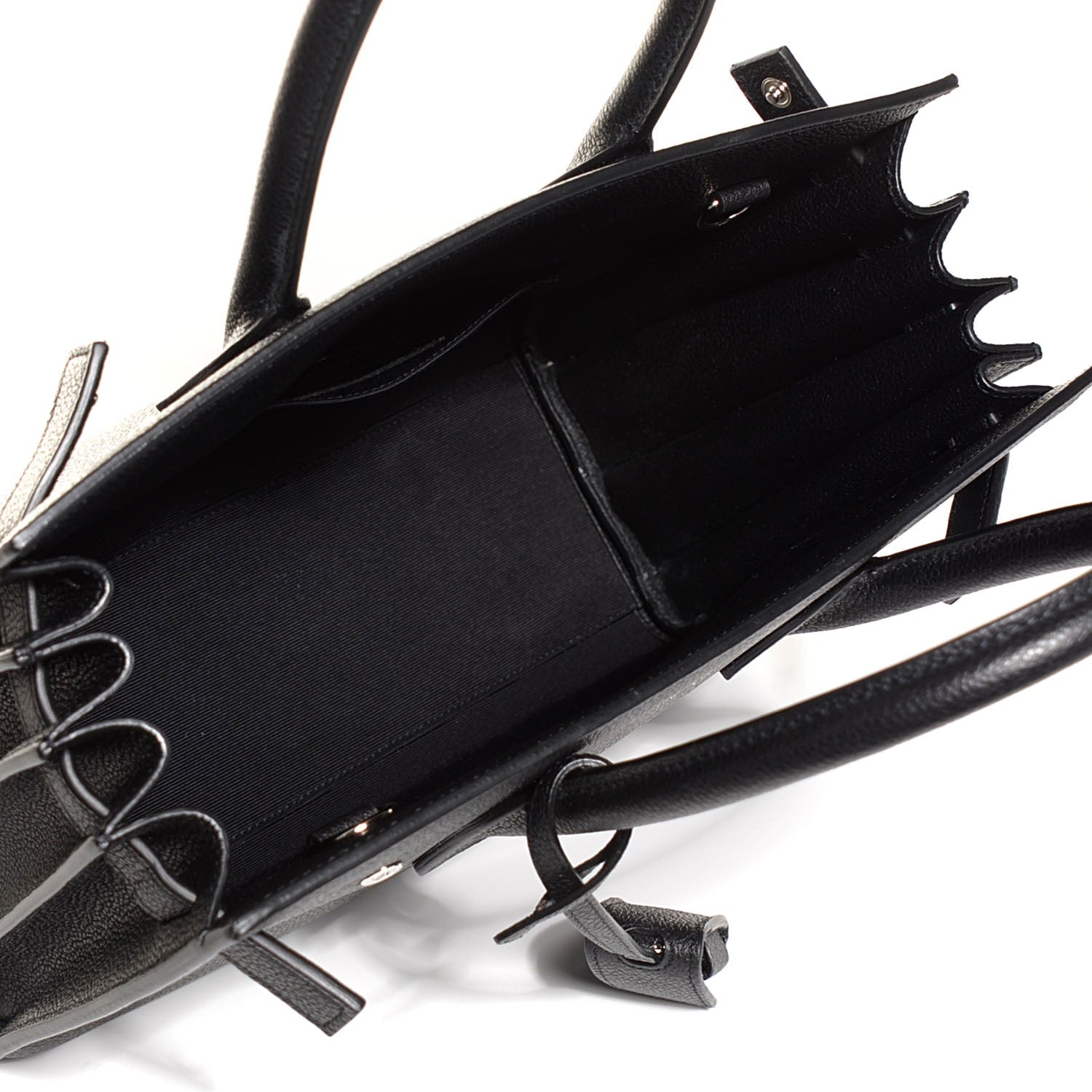 Saint Laurent Grained Calfskin Baby Sac De Jour Black 5 of 7