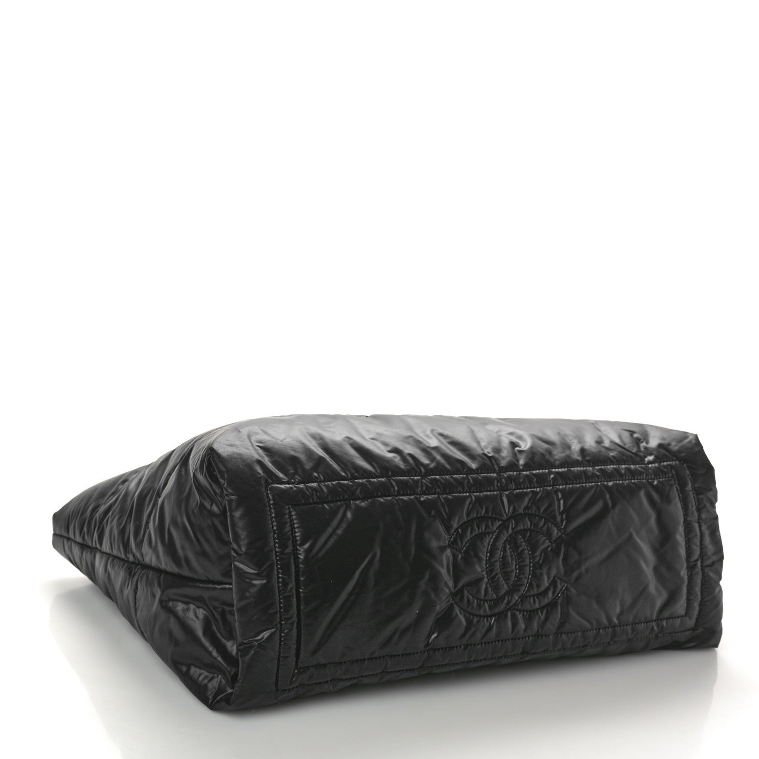 Chanel Nylon Quilted Coco Cocoon Reversible Tote Black 4 of 10