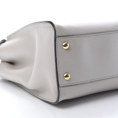 Fendi Vitello Seta Shiny Nappa Medium Peekaboo Iconic Satchel Grigio Polvere Magenta 11 of 12