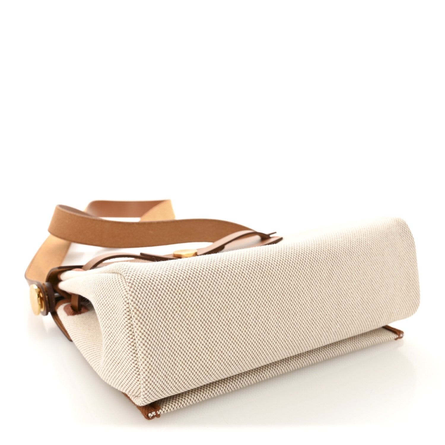 Hermes Military Toile Vache Hunter Herbag Zip Retourne 20 Ecru Beige Fauve 4 of 11